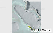 Satellite 3D Map of Exuma, lighten, semi-desaturated