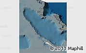 Shaded Relief 3D Map of Exuma, darken