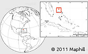 Blank Location Map of Grand Cay, highlighted country, within the entire country
