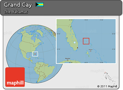 Savanna Style Location Map of Grand Cay