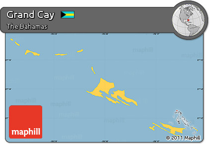 Savanna Style Simple Map of Grand Cay