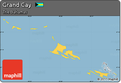 Savanna Style Simple Map of Grand Cay