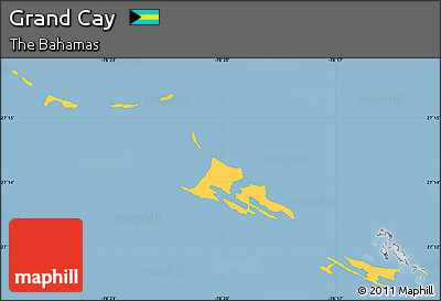 Savanna Style Simple Map of Grand Cay