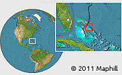 Satellite Location Map of Harbour Island, highlighted country