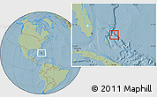 Savanna Style Location Map of Harbour Island, hill shading