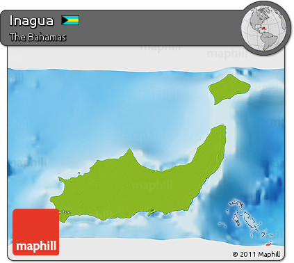 Physical 3D Map of Inagua