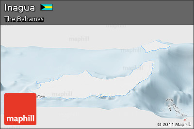 Gray Panoramic Map of Inagua, single color outside