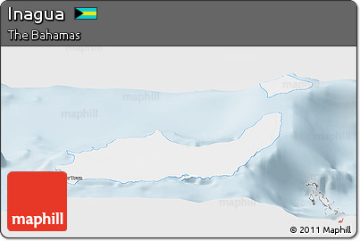 Gray Panoramic Map of Inagua, single color outside