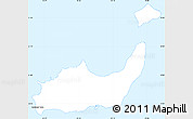 Classic Style Simple Map of Inagua, single color outside