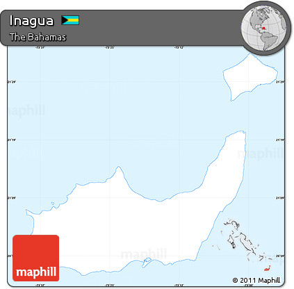 Gray Simple Map of Inagua