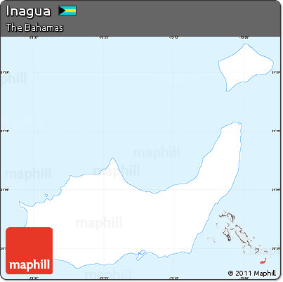 Gray Simple Map of Inagua