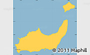 Savanna Style Simple Map of Inagua, single color outside