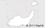 Silver Style Simple Map of Inagua, cropped outside