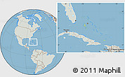 Savanna Style Location Map of The Bahamas, lighten, semi-desaturated, land only