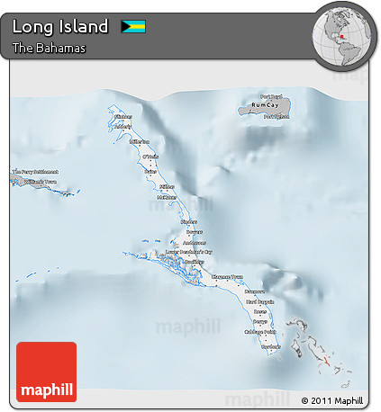 Gray 3D Map of Long Island
