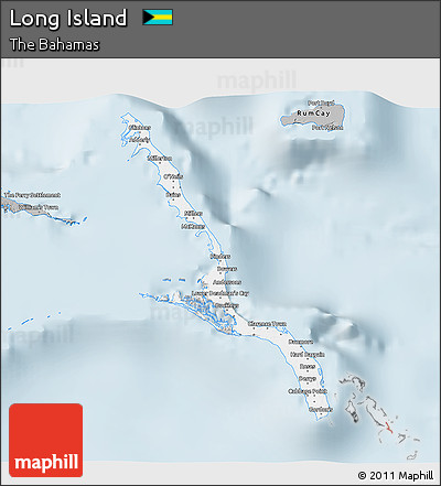 Gray 3D Map of Long Island