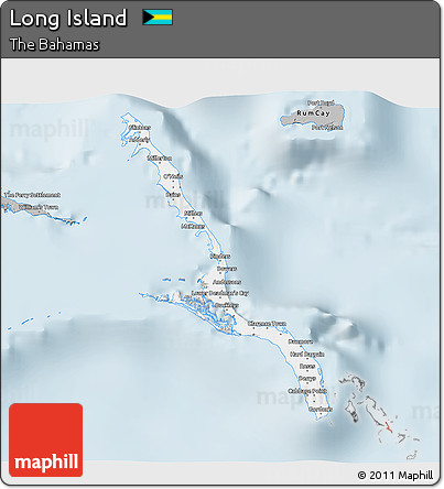 Gray 3D Map of Long Island