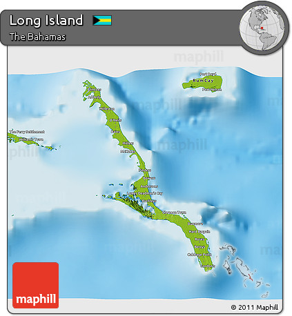 Physical 3D Map of Long Island
