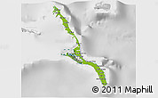 Physical 3D Map of Long Island, lighten, desaturated