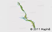 Satellite 3D Map of Long Island, cropped outside