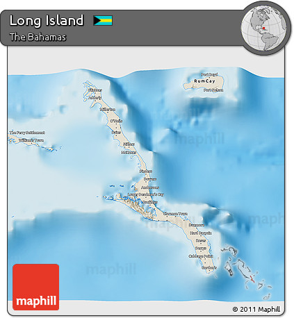 Shaded Relief 3D Map of Long Island