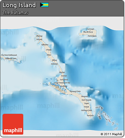 Shaded Relief 3D Map of Long Island