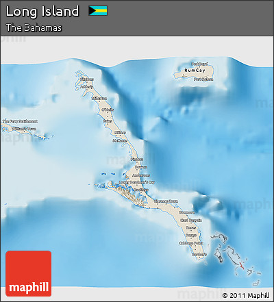 Shaded Relief 3D Map of Long Island