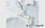 Shaded Relief 3D Map of Long Island, lighten, semi-desaturated