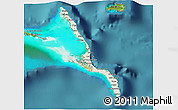 Shaded Relief 3D Map of Long Island, satellite outside