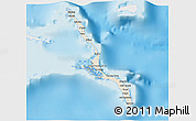 Shaded Relief 3D Map of Long Island, single color outside