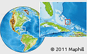 Physical Location Map of Long Island, highlighted country, within the entire country