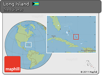 Savanna Style Location Map of Long Island, highlighted country, within the entire country