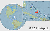 Savanna Style Location Map of Long Island, hill shading