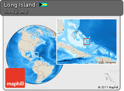 Shaded Relief Location Map of Long Island