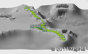 Physical Panoramic Map of Long Island, darken, desaturated
