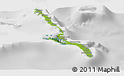 Physical Panoramic Map of Long Island, lighten, desaturated