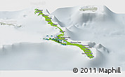 Physical Panoramic Map of Long Island, lighten, semi-desaturated