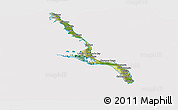 Satellite Panoramic Map of Long Island, cropped outside