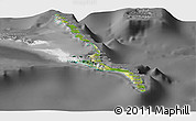 Satellite Panoramic Map of Long Island, desaturated