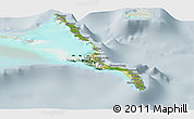 Satellite Panoramic Map of Long Island, lighten