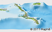 Satellite Panoramic Map of Long Island, physical outside