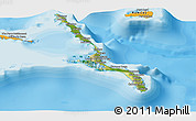 Satellite Panoramic Map of Long Island, political outside