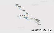 Shaded Relief Panoramic Map of Long Island, cropped outside