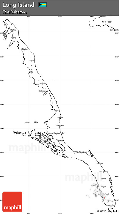 Blank Simple Map of Long Island