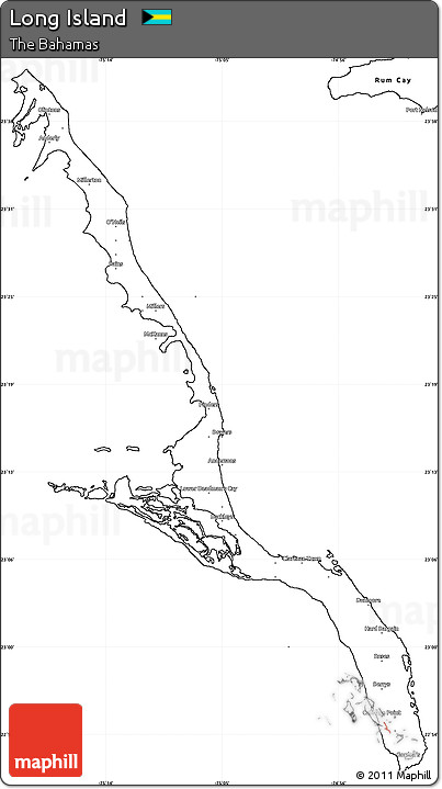 Blank Simple Map of Long Island