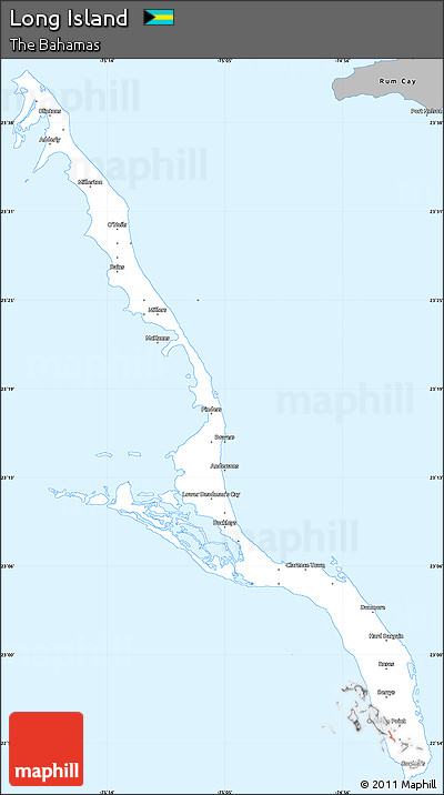 Gray Simple Map of Long Island