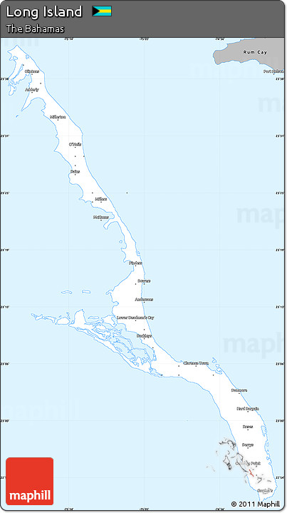 Gray Simple Map of Long Island
