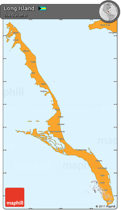 Political Simple Map of Long Island