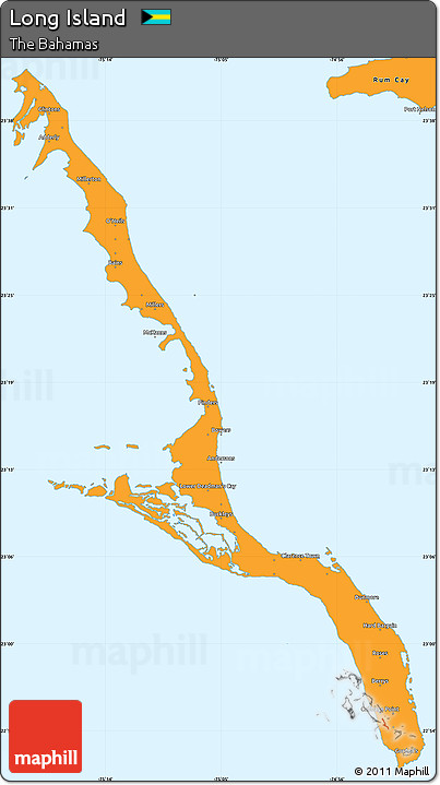 Political Simple Map of Long Island