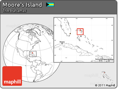 Blank Location Map of Moore's Island, within the entire country